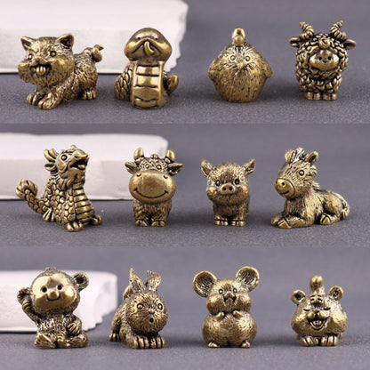 Full Set of 12 Brass Zodiac Figurines – Symbol of Luck and Protection | Zen Ara Grove