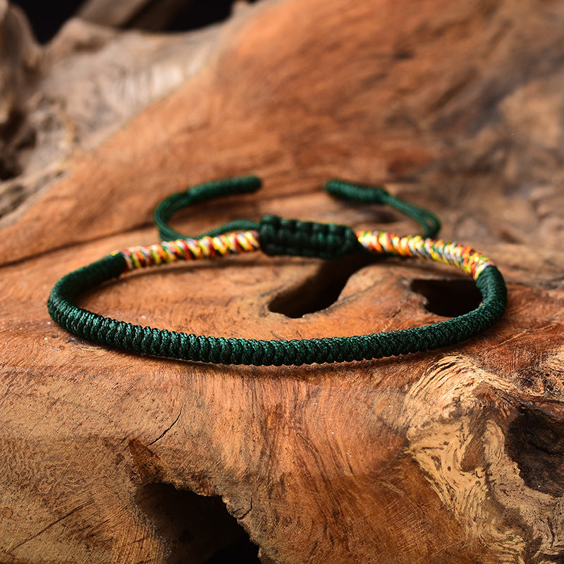 Handmade Multi-Color Diamond Knot Rope Bracelet – Colors Carrying Good Fortune | Zen Ara Grove