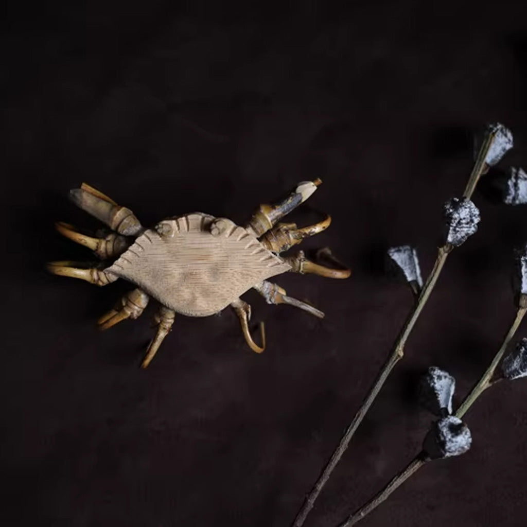 Handcrafted Bamboo Crab Sculpture – Eco-Friendly Symbol of Strength | Zen Ara Grove