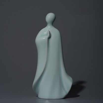 Handcrafted Ceramic Faceless Buddha Mudra Figurines – Embodying Zen Wisdom & Peace | Zen Ara Grove