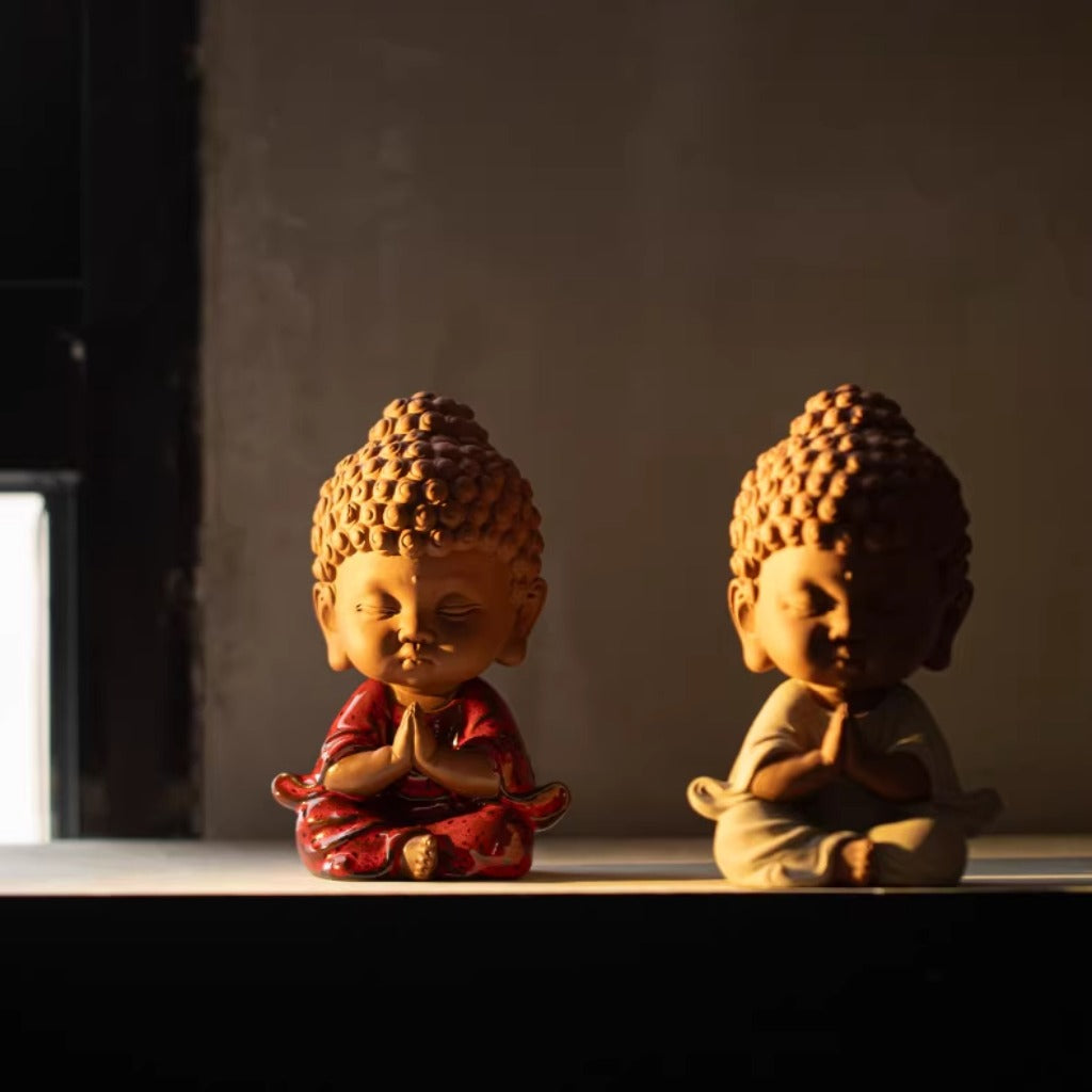 Handcrafted Porcelain Buddha Figurine – Serenity and Cultural Heritage | Zen Ara Grove