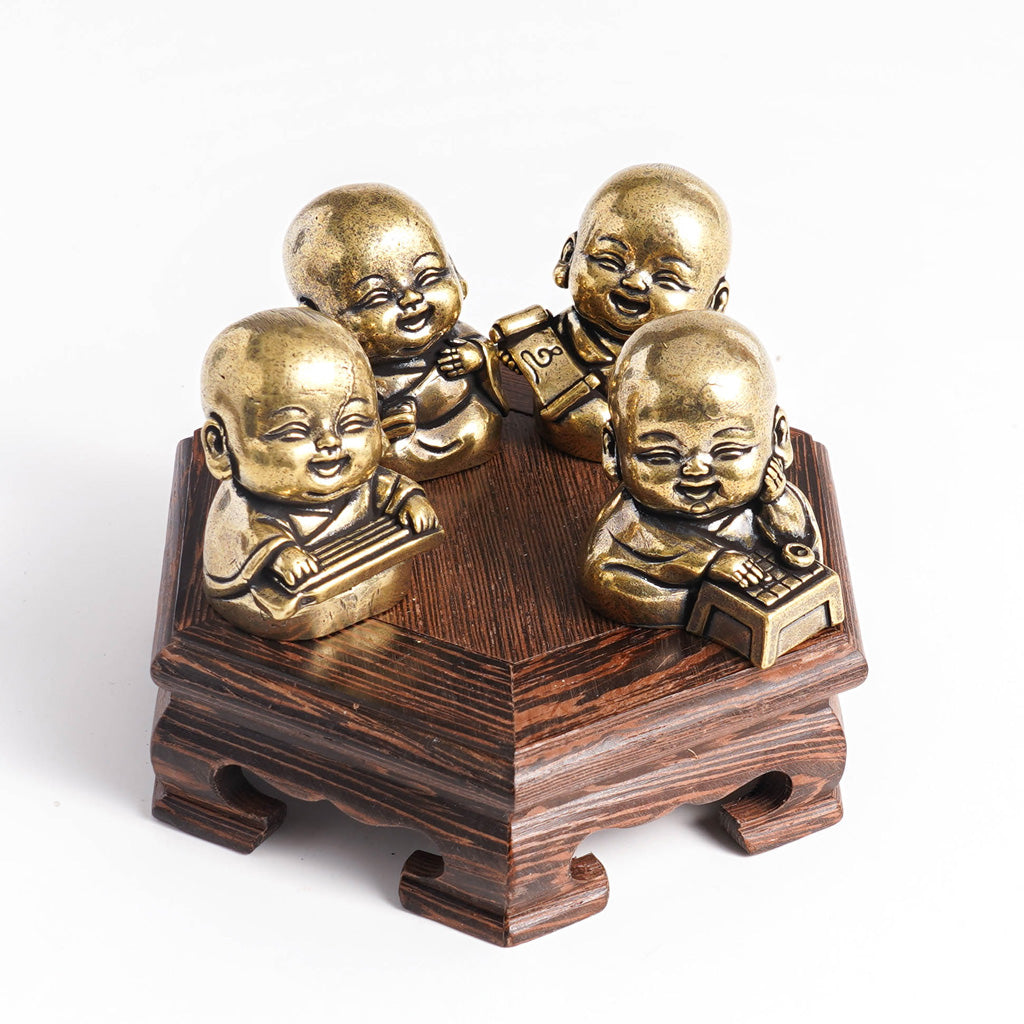 Handcrafted Solid Brass Monk’s Pursuit of Arts Collection | Zen Ara Grove