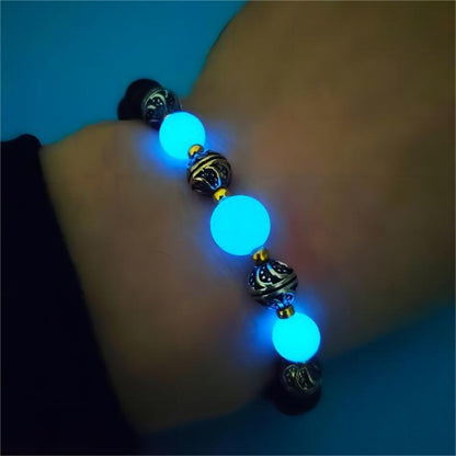 Glow-in-the-Dark Lava Stone Bead Bracelet | Zen Ara Grove