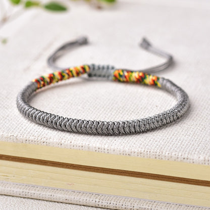 Handmade Multi-Color Diamond Knot Rope Bracelet – Colors Carrying Good Fortune | Zen Ara Grove