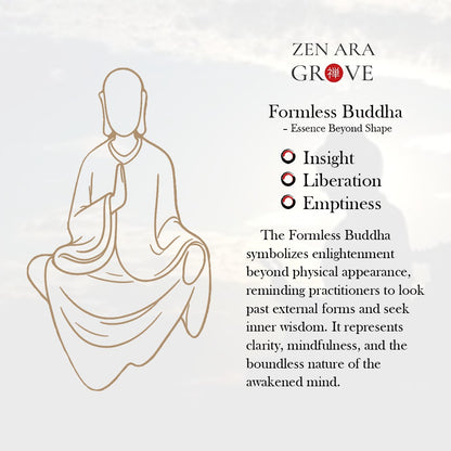 Minimalist Ceramic Formless Buddha – Serene Meditation Decor for Mindful Living | Zen Ara Grove