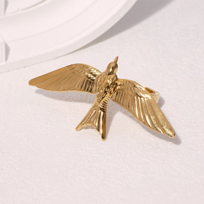 Adjustable Stainless Steel Peace Dove Ring – Symbol of Hope and Harmony | Zen Ara Grove