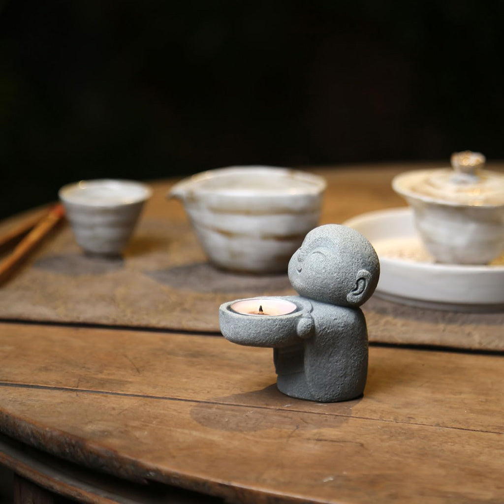 Japanese Jizo Candle Holder – Symbol of Protection | Zen Ara Grove