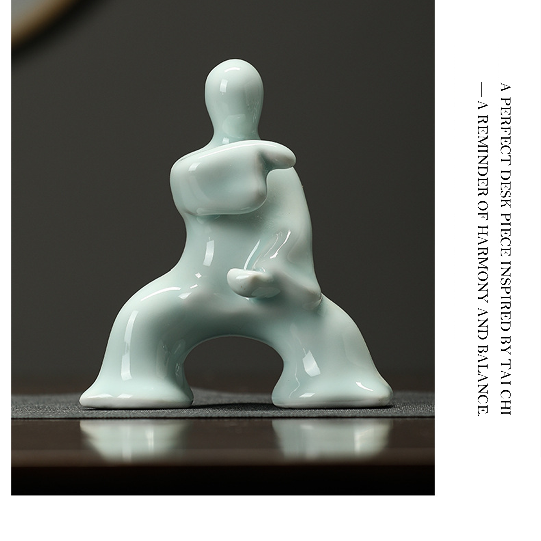 Kung Fu Tai Chi Master Ceramic Figurine | Zen Ara Grove