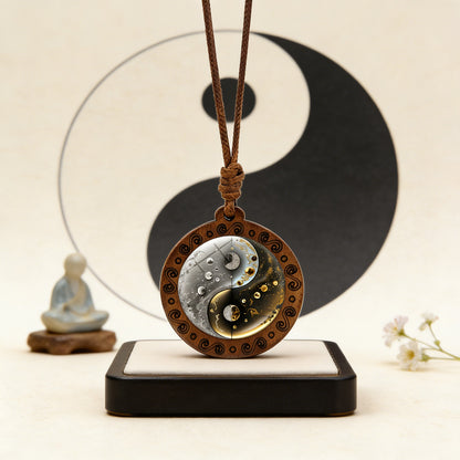 Limited Time Offer · Yin-Yang Galaxy Wood Necklace – Balance & Harmony | Zen Ara Grove