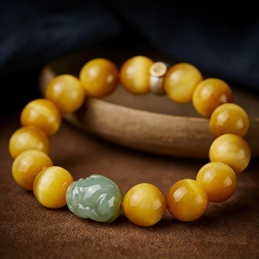 Tiger Eye and Jade Pixiu Twelve Zodiac Bracelet — Meaning of Protection & Fortune | Zen Ara Grove