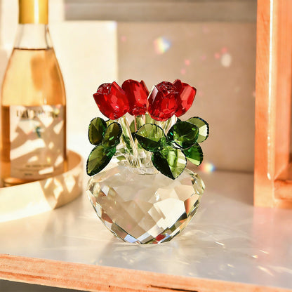 Eternal Bloom Crystal Glass Rose – A Timeless Symbol of Love | Zen Ara Grove