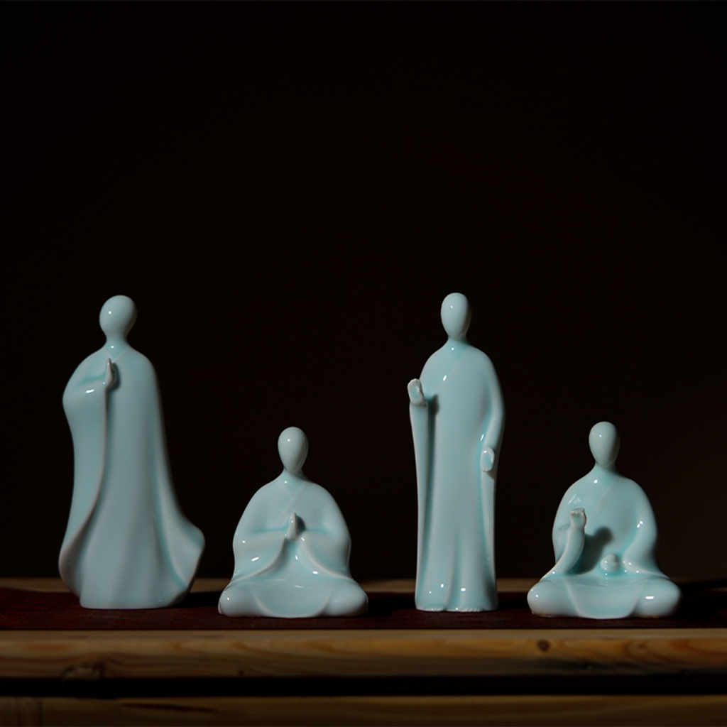 Handcrafted Ceramic Faceless Buddha Mudra Figurines – Embodying Zen Wisdom & Peace | Zen Ara Grove