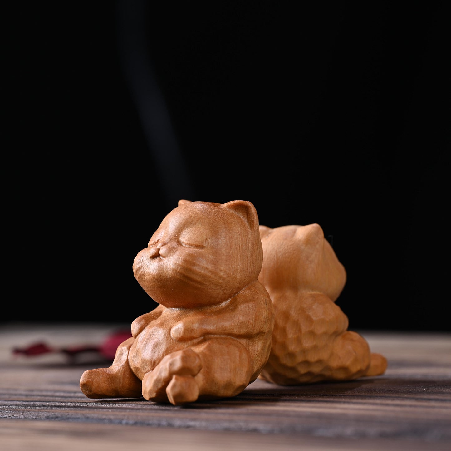 TODAY ONLY! Mini Cute Sitting Cat Sandalwood Protection Home Decoration  | Zen Ara Grove