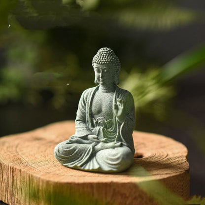 Qing Sandstone Buddha Statue for Zen Space | Zen Ara Grove