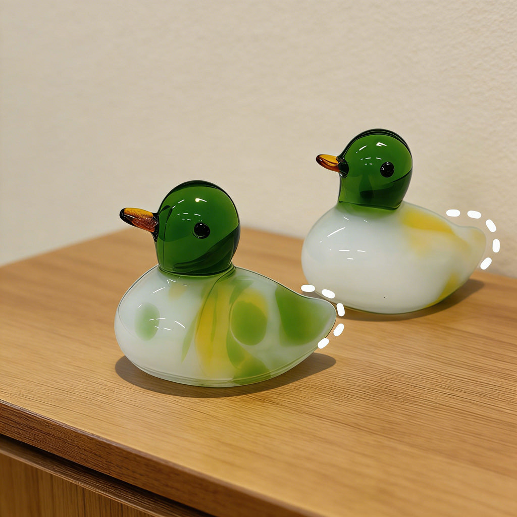 Peaceful Glass Duck Figurine – Bringing Calm Energy and Joy to Your Space | Zen Ara Grove
