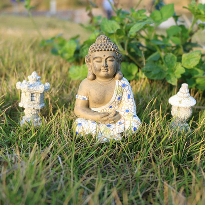 Buddha Stones Meditating Zen Buddha Serenity Resin Statue Figurine Home Decoration| Zen Ara Grove
