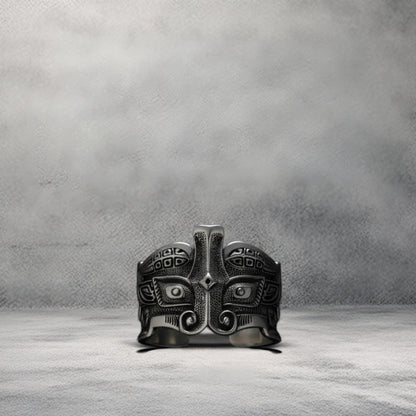 Taotie Beast Ring – Ancient Guardian of Strength | Zen Ara Grove