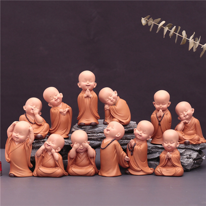 Cute Zen Monk Figurines| Zen Ara Grove