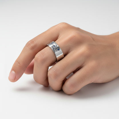 Starlit Gaze – Cat Ring with Celestial Eyes | Zen Ara Grove