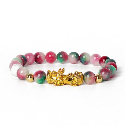 Gold Pixiu Gemstone Bracelet – Symbol of Luck and Positive Energy | Zen Ara Grove