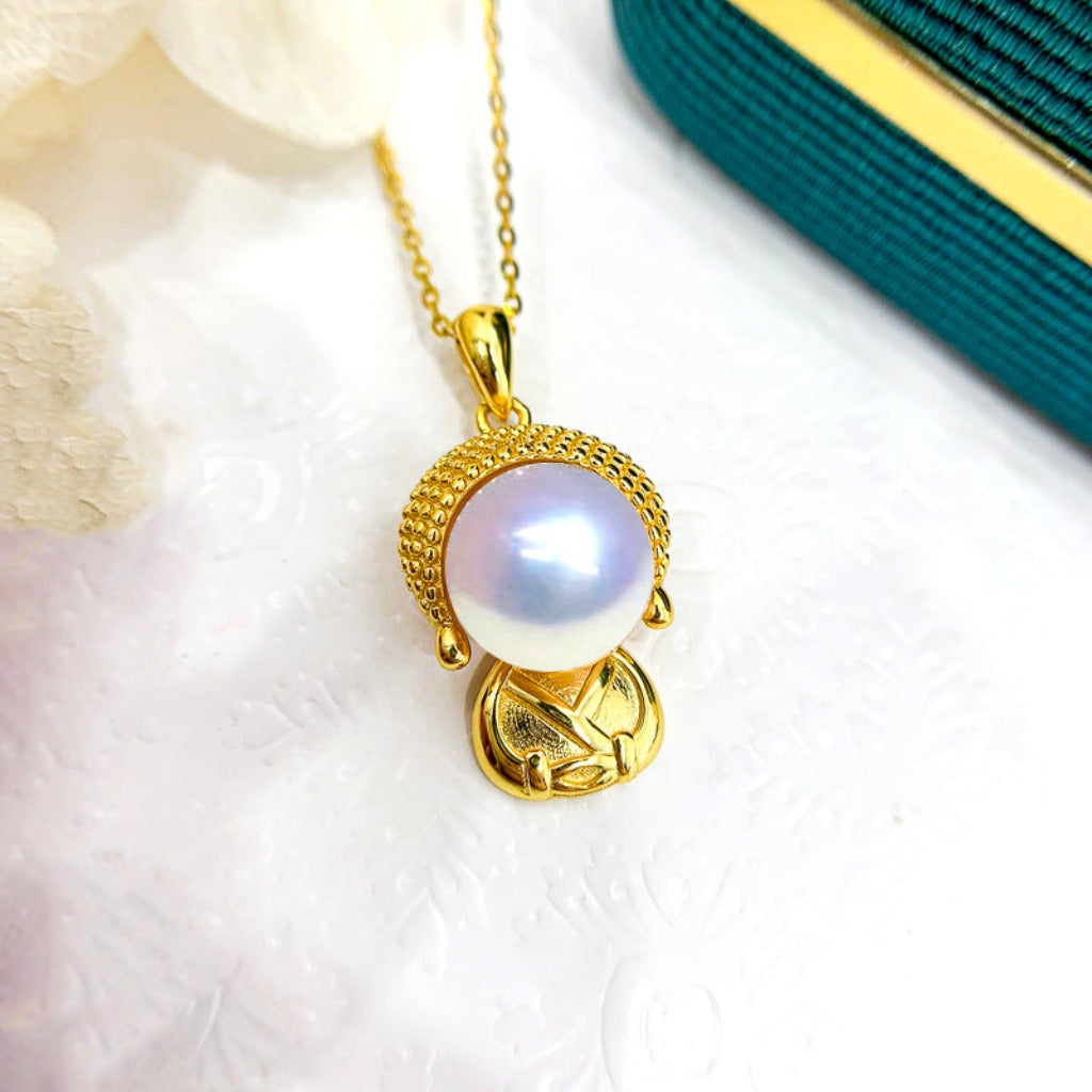 Pearl Buddha Pendant – Peace Begins Within | Zen Ara Grove