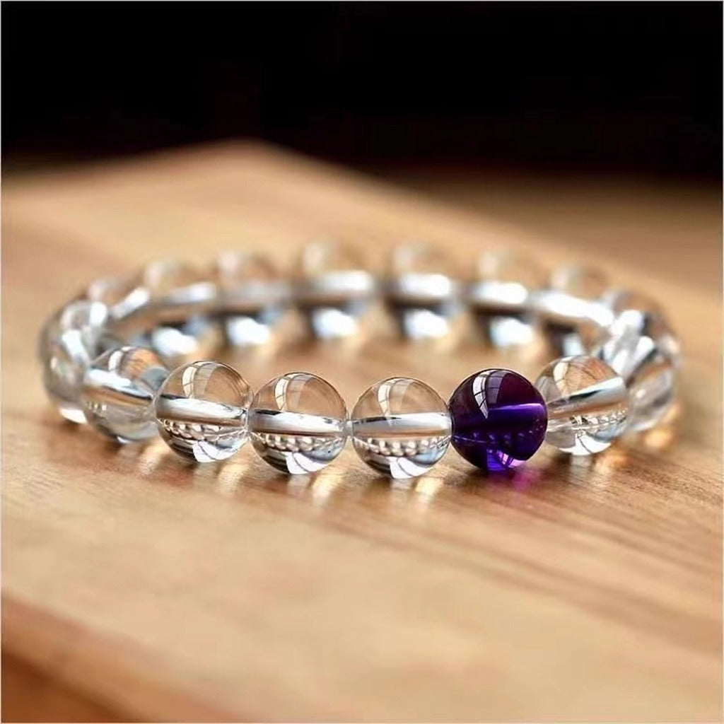 Handcrafted Clear Quartz Bead Bracelet – Natural Crystal for Clarity & Energy | Zen Ara Grove