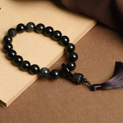 Black Obsidian Talisman – Choose the Lion Protector or Pixiu Attractor | Zen Ara Grove