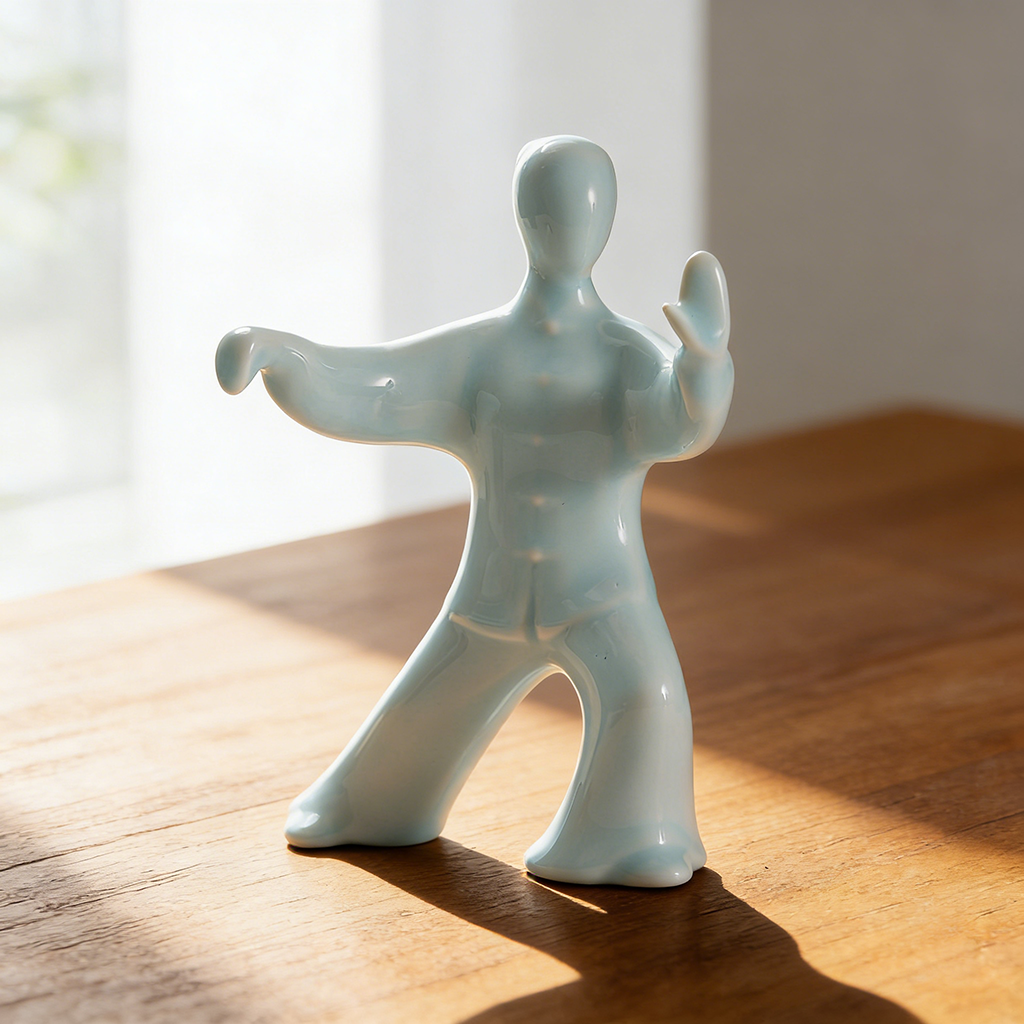 Kung Fu Tai Chi Master Ceramic Figurine | Zen Ara Grove