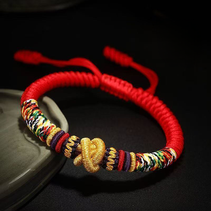 Handcrafted Adjustable Vajra Knot Red String Bracelet – Strength & Protection
