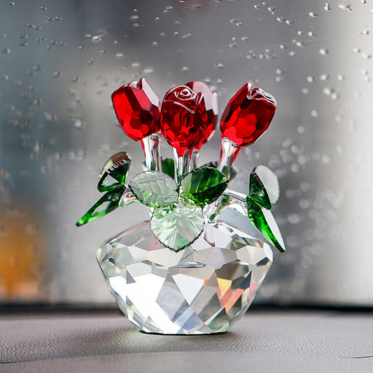 Eternal Bloom Crystal Glass Rose – A Timeless Symbol of Love | Zen Ara Grove