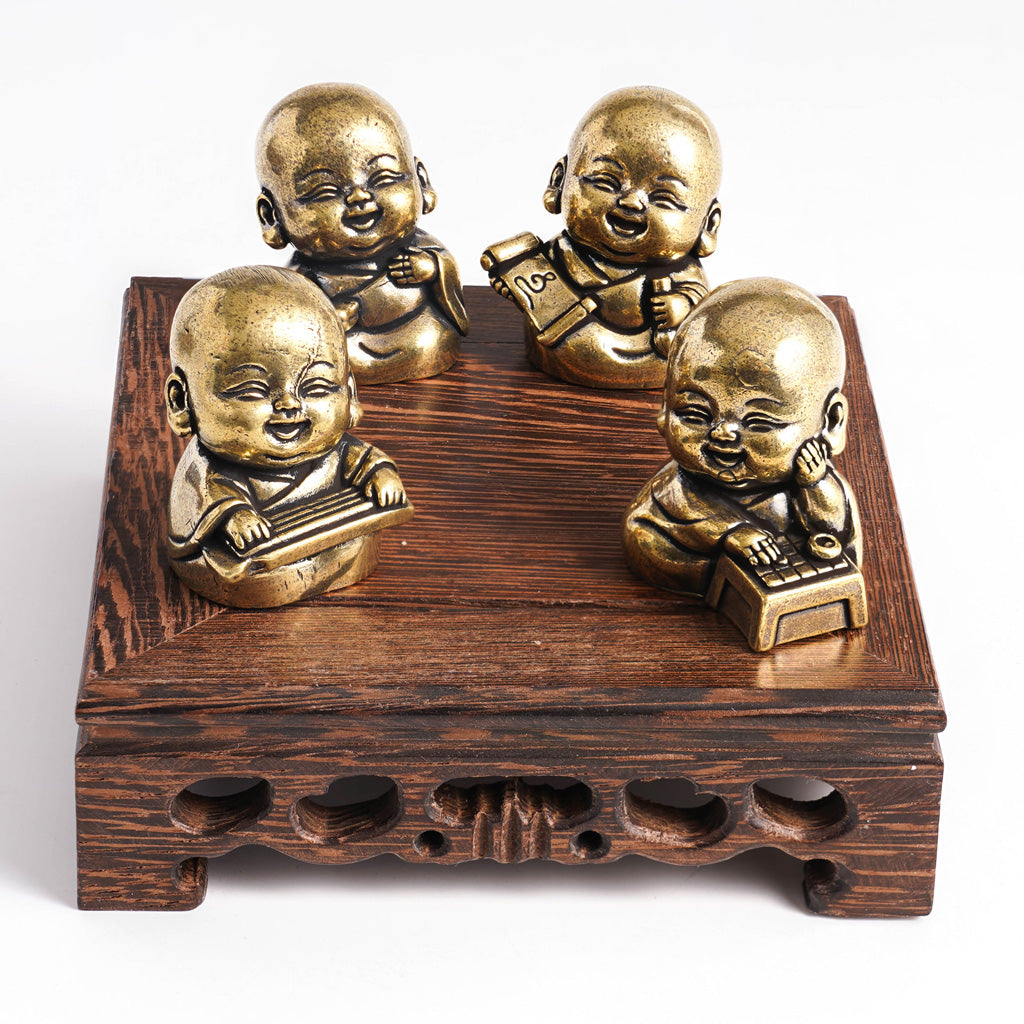 Handcrafted Solid Brass Monk’s Pursuit of Arts Collection | Zen Ara Grove