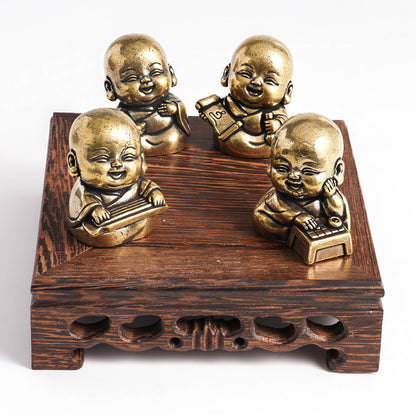 Handcrafted Solid Brass Monk’s Pursuit of Arts Collection | Zen Ara Grove