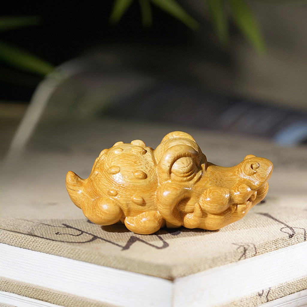Hand-Carved Wooden Crocodile Figurine – Crafted Charm and Natural Warmth | Zen Ara Grove