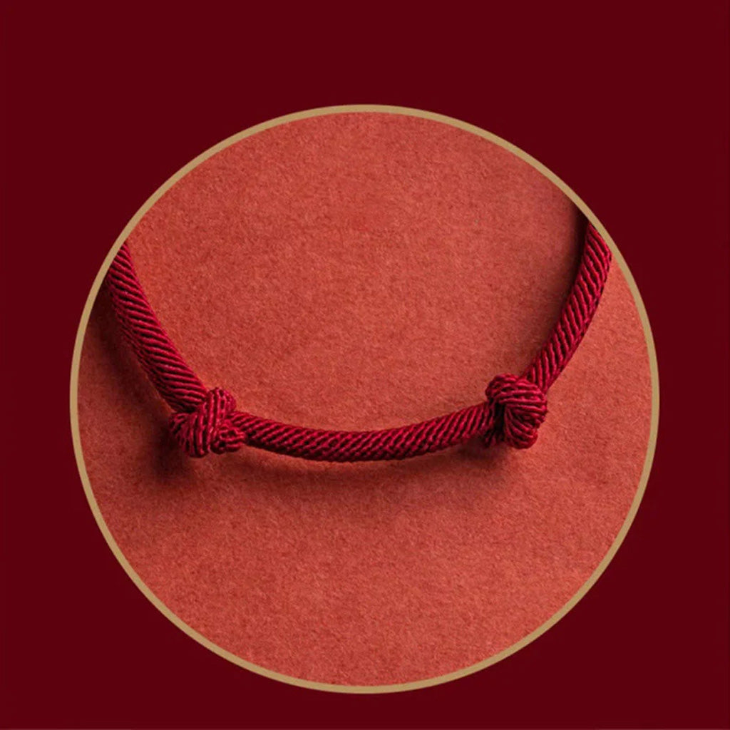 Adjustable Hand-Braided S925 Sterling Silver Fu Bracelet — Blessing & Strength