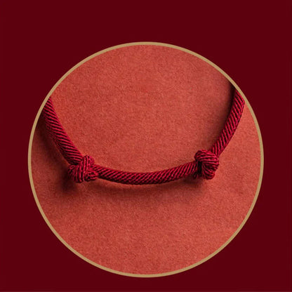 Adjustable Hand-Braided S925 Sterling Silver Fu Bracelet — Blessing & Strength