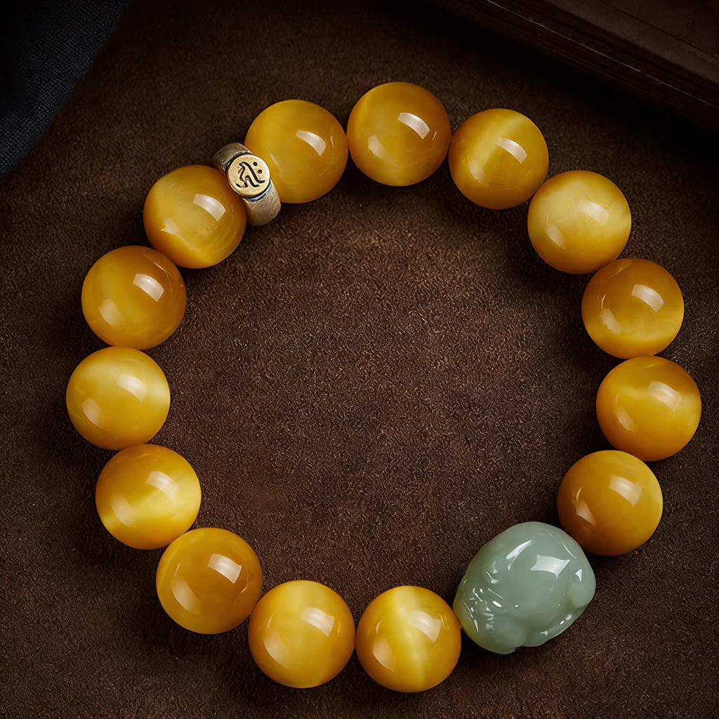 Tiger Eye and Jade Pixiu Twelve Zodiac Bracelet — Meaning of Protection & Fortune | Zen Ara Grove