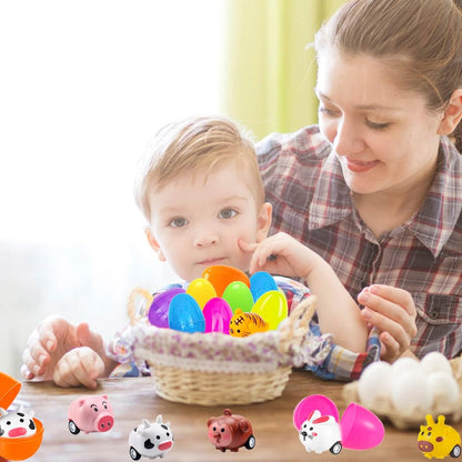 Easter Surprise Egg Animal Pull‑Back Car Toy Set – Fun Blind Box Gifts for Children | Zen Ara Grove