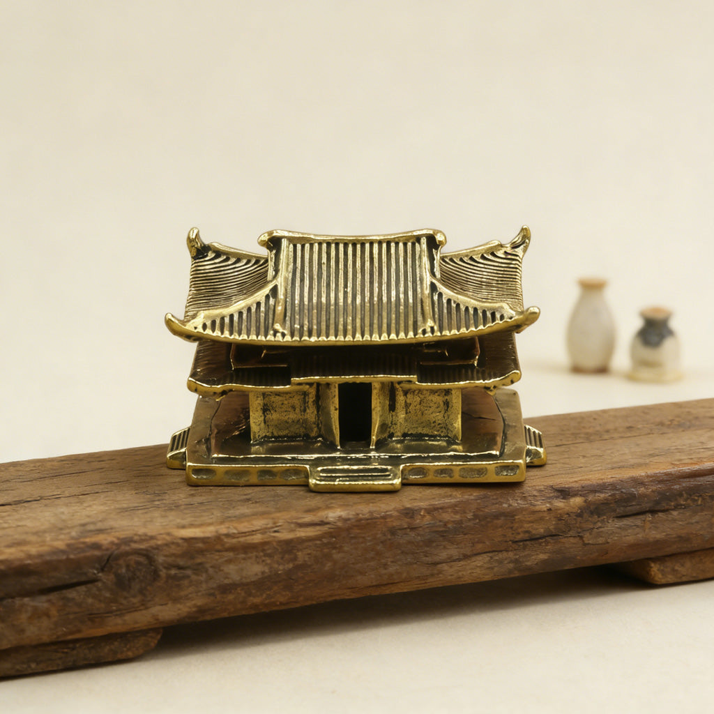 Limited Time Offer · Handcrafted Brass Miniature Pavilion Set – Symbol of Serenity and Wisdom | Zen Ara Grove