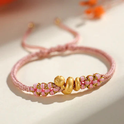 Handmade 999 Sterling Silver Snake Year Red String Bracelet – Heart & Peach Blossom Luck | Zen Ara Grove