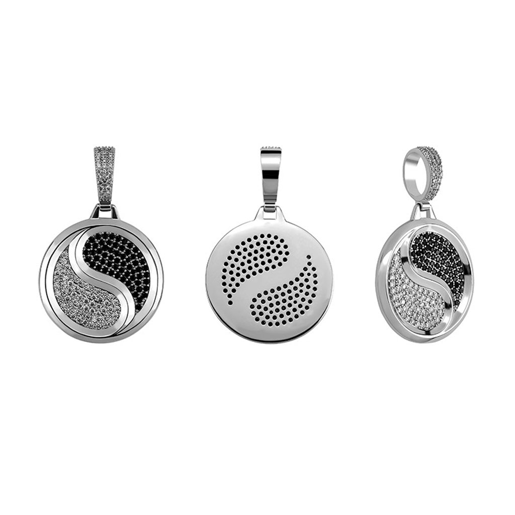 Tai Chi Yin-Yang Diamond Pendant Necklace – Balance & Protection | Zen Ara Grove