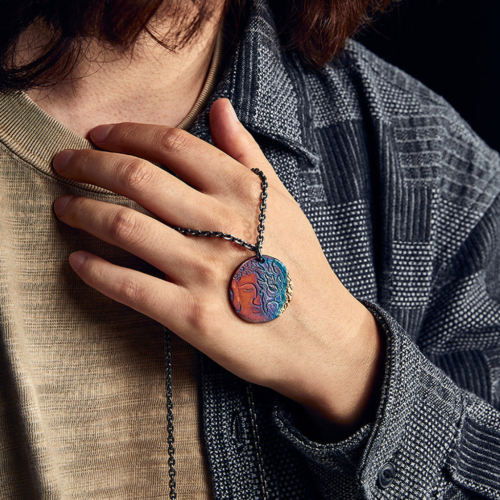 99 Silver Half Demon Half Buddha Pendant – Embrace Your Duality | Zen Ara Grove