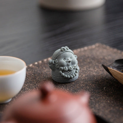 Blue Sandstone Monkey King Guardian Figurine – Journey Spirit Edition | Zen Ara Grove