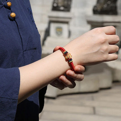 S925 Sterling Silver Chinese Zodiac Red String Bracelet – Handwoven Adjustable Lucky Charm | Zen Ara Grove