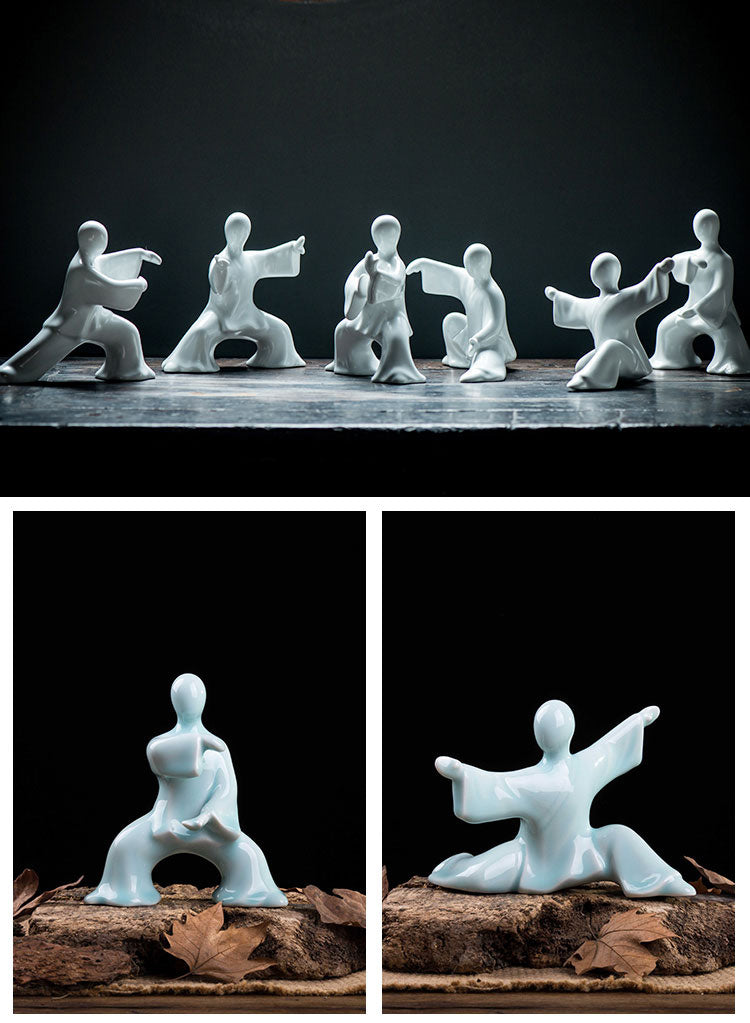 Kung Fu Tai Chi Master Ceramic Figurine | Zen Ara Grove