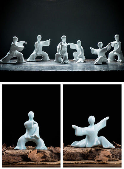 Kung Fu Tai Chi Master Ceramic Figurine | Zen Ara Grove