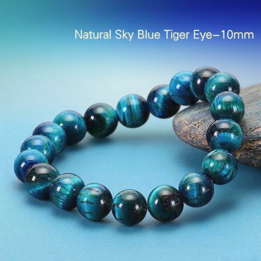 Zen Blue Tiger Eye Beaded Bracelet | Zen Ara Grove