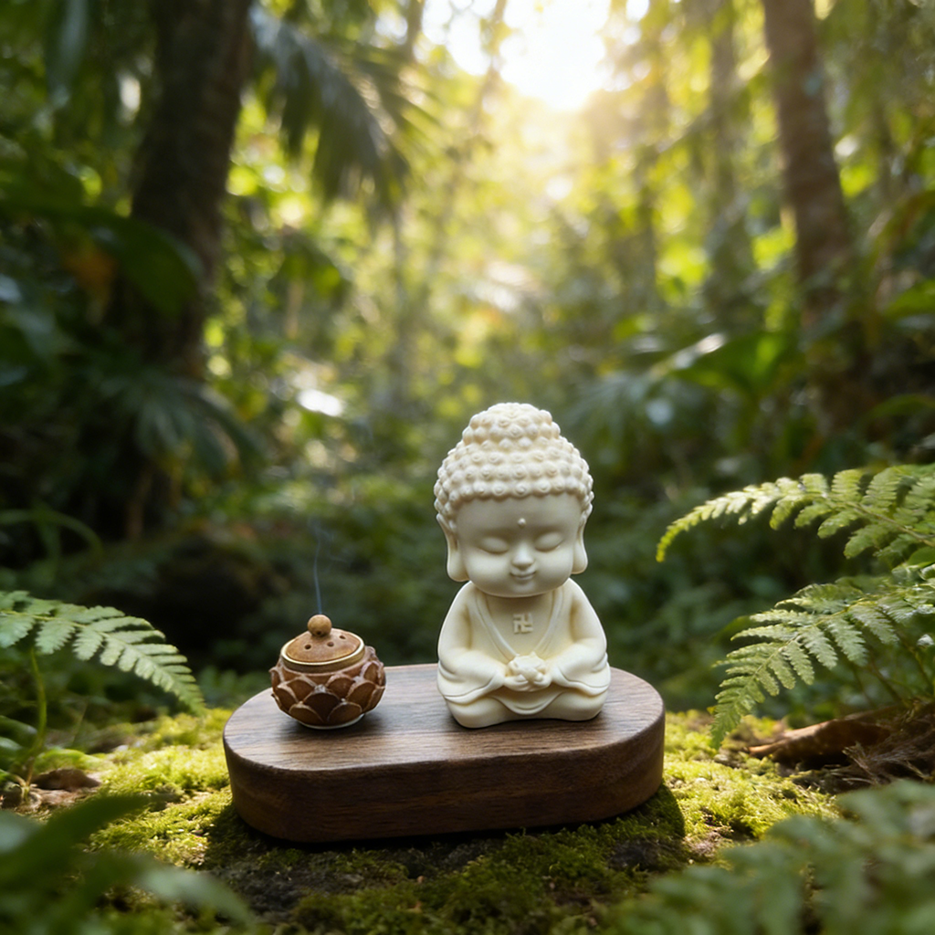 Tagua Nut Buddha Figurine – Hand‑Carved Symbol of Peace | Zen Ara Grove