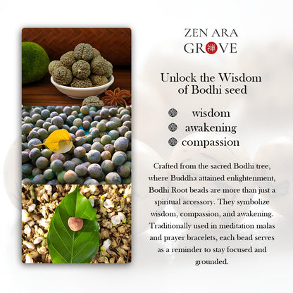 TODAY ONLY! Pale Green Bodhi Root Bracelet – Meditative Stillness | Zen Ara Grove