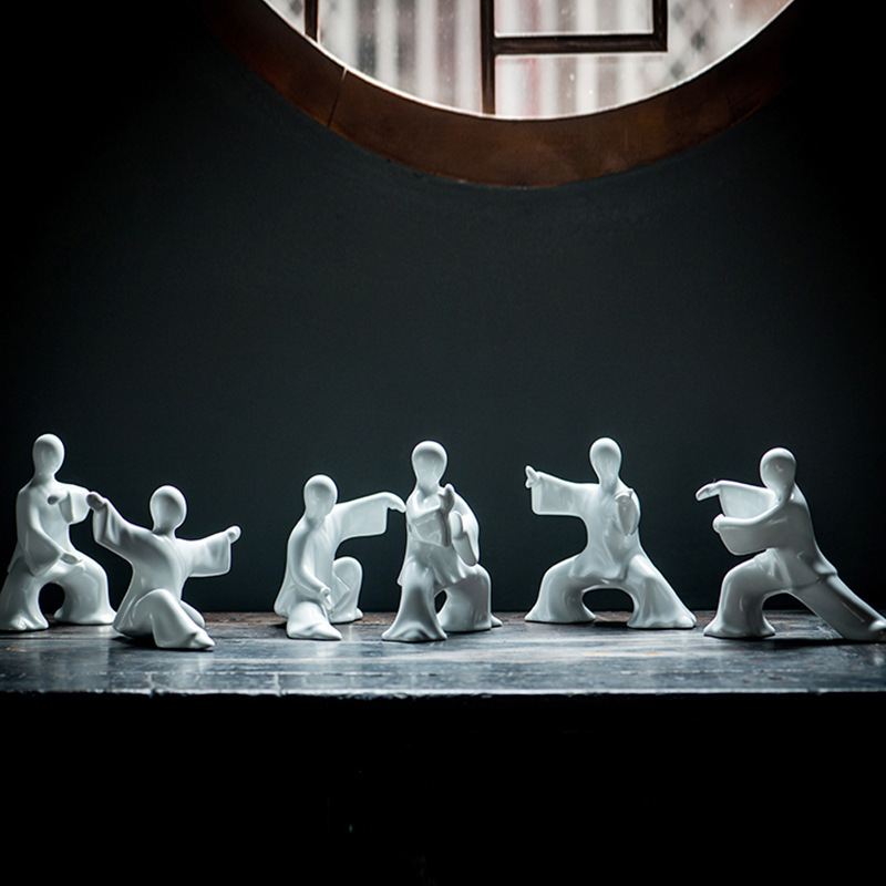 Kung Fu Tai Chi Master Ceramic Figurine | Zen Ara Grove