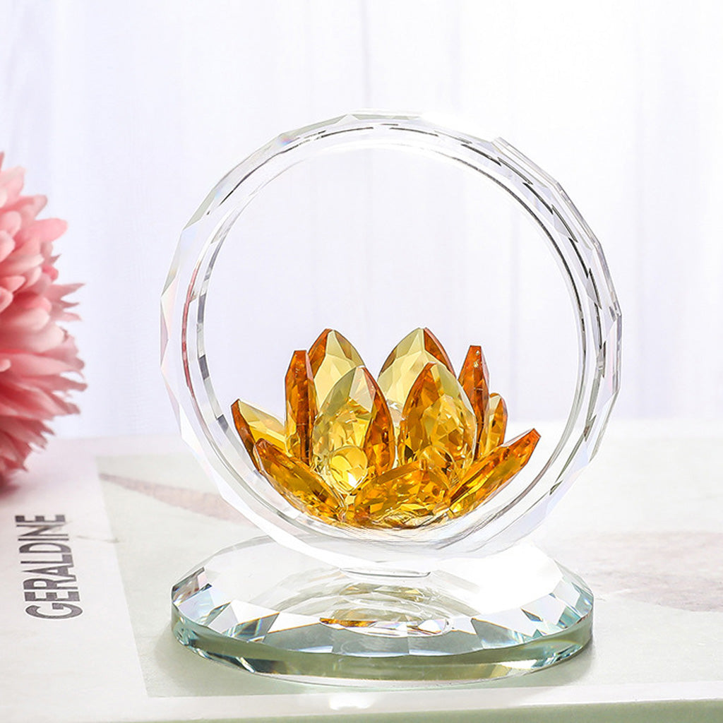 Multicolor Glass Lotus Ornament – Blooming with Light and Serenity | Zen Ara Grove